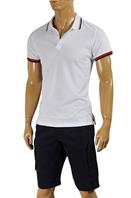 GUCCI Men's Cotton Polo Shirt In Gray #323 - Click Image to Close