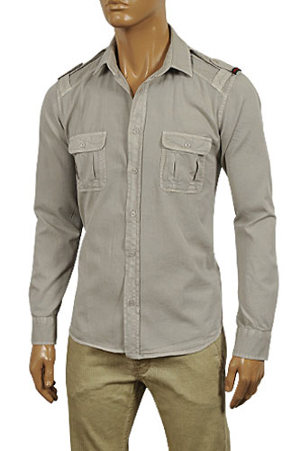 GUCCI Men's Button Up Casual Shirt #291 - Click Image to Close