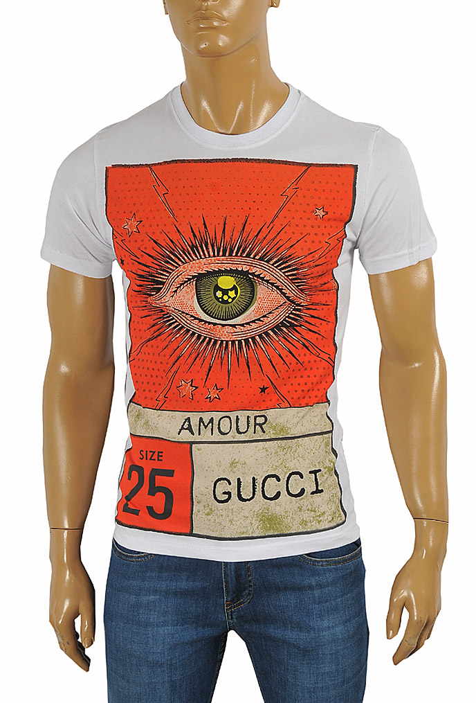 GUCCI cotton T-shirt with print #234 - Click Image to Close