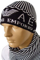 EMPORIO ARMANI Mens Hat/Scarf Set #58 - Click Image to Close