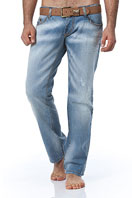 EMPORIO ARMANI Mens Washed Jeans With Belt #99