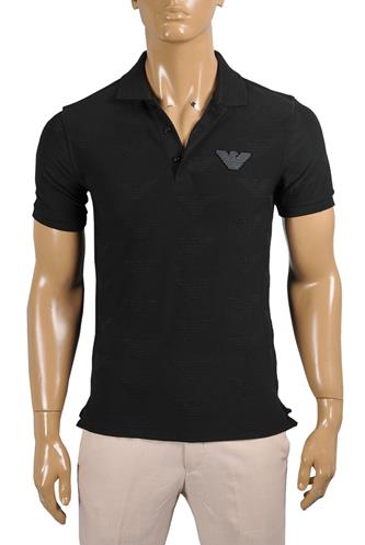 EMPORIO ARMANI Men's Polo Shirt In Black 265 - Click Image to Close