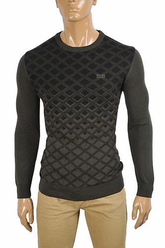 HUGO BOSS Men's Round Neck Knit Sweater 73 - Click Image to Close