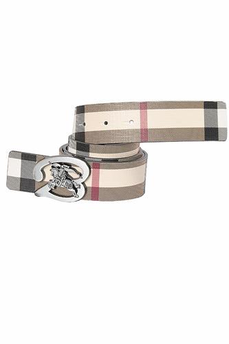 BURBERRY men's reversible leather belt with silver buckle 76 - Click Image to Close