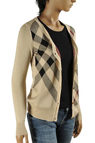BURBERRY Women's V-Neck Button Up Sweater #46