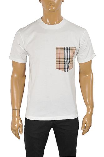 BURBERRY Men's T-Shirt With Front Pocket 296 - Click Image to Close