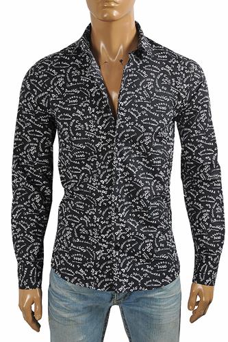 DOLCE & GABBANA Men's Dress Shirt In Black 474 - Click Image to Close