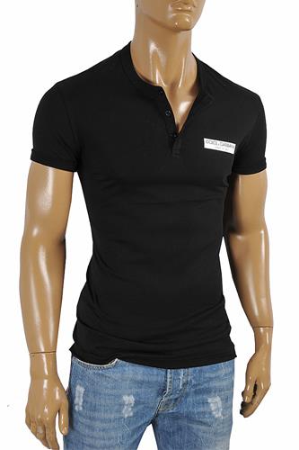 DOLCE & GABBANA men's polo shirt with front logo appliquÃ© 468 - Click Image to Close