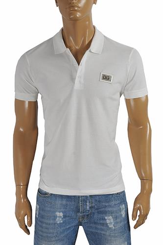 DOLCE & GABBANA men's polo shirt with front logo appliquÃ© 469 - Click Image to Close