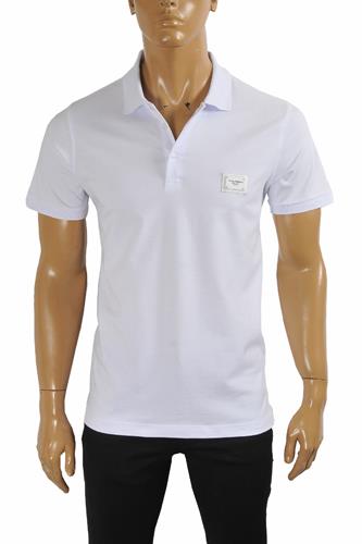 DOLCE & GABBANA men's polo shirt with front logo appliquÃ© 476 - Click Image to Close