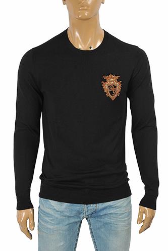 DOLCE & GABBANA men's sweater with patch logo appliquÃ© 254 - Click Image to Close