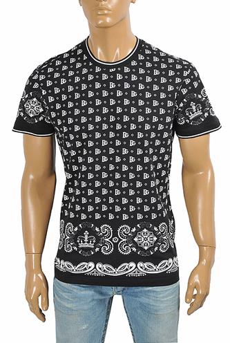DOLCE & GABBANA men's t-shirt with multiple print 263 - Click Image to Close
