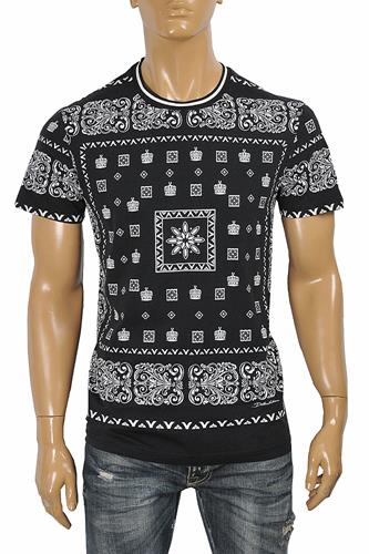 DOLCE & GABBANA men's t-shirt with multiple print 265 - Click Image to Close