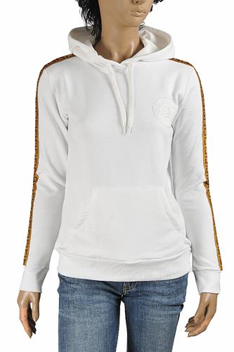 FENDI women's cotton hoodie with logo embroidery 39 - Click Image to Close