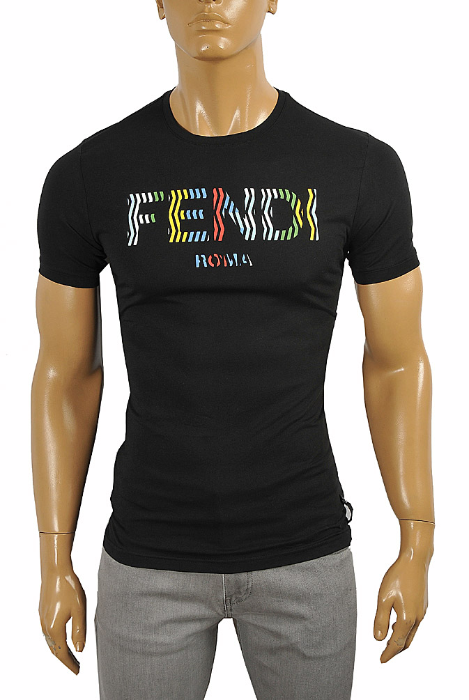 FENDI men's cotton T-shirt with front print #24
