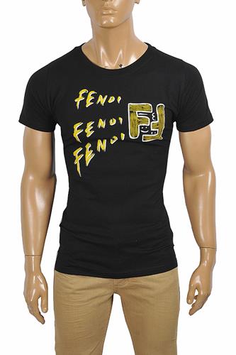 FENDI men's cotton t-shirt with FF print 57 - Click Image to Close