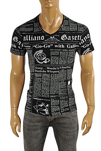 JOHN GALLIANO Men's V-Neck Short Sleeve Tee #43 - Click Image to Close