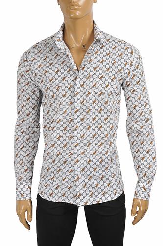 GUCCI GG tiger men's dress shirt 410 - Click Image to Close