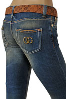 GUCCI Ladies Boot Cut Jeans With Belt #65 - Click Image to Close