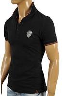 GUCCI Men’s Cotton Polo Shirt In Black #319