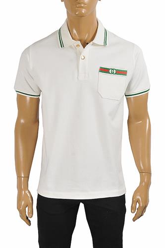 GUCCI Men's cotton polo 422 - Click Image to Close