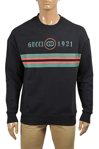 GUCCI Men's cotton sweatshirt with logo embroidery 125 - Click Image to Close