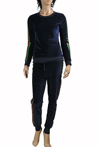 GUCCI Ladies Tracksuit In Navy Blue #150