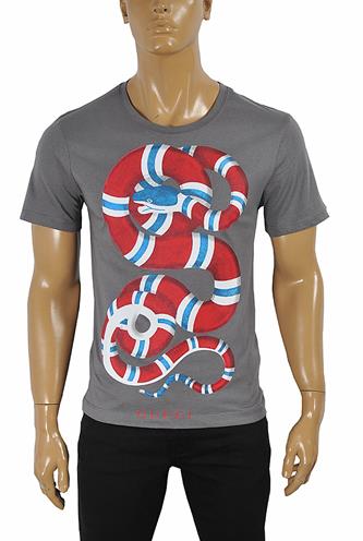 GUCCI Cotton Men's T-Shirt With Kingsnake print #241