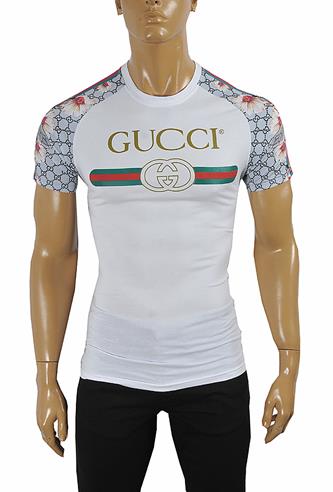 GUCCI cotton T-shirt with front print #248