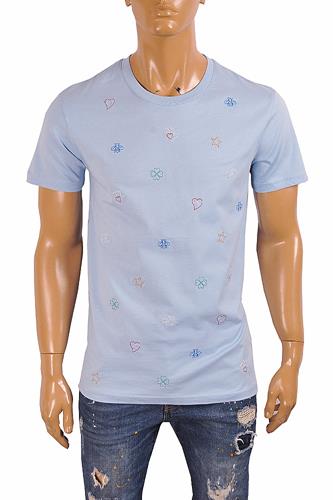 GUCCI cotton t-shirt with symbols embroidery 302 - Click Image to Close
