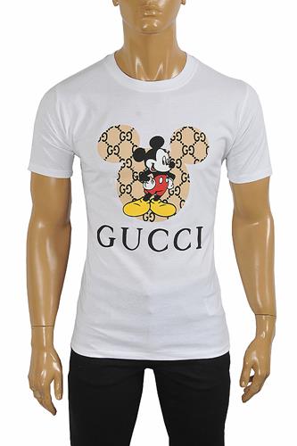 GUCCI Men's T-shirt With Mickey Mouse Print 303 - Click Image to Close
