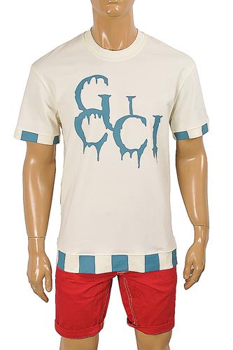 GUCCI cotton T-shirt with front print 316 - Click Image to Close