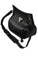 HERMES Leather Birkin Bag, Black And Silver #24