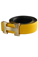 HERMES Men's Leather Reversible Belt #23