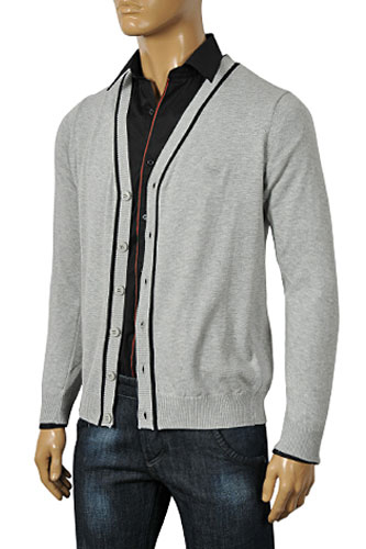 ARMANI JEANS Men's V-Neck Button Up Sweater #140