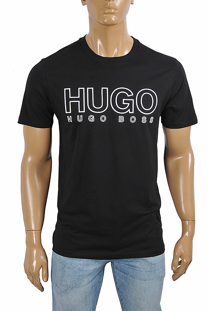 HUGO BOSS Men's T-Shirt With Front Logo Print 72
