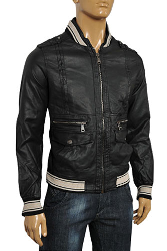 DOLCE & GABBANA Men's Artificial Leather Jacket #375