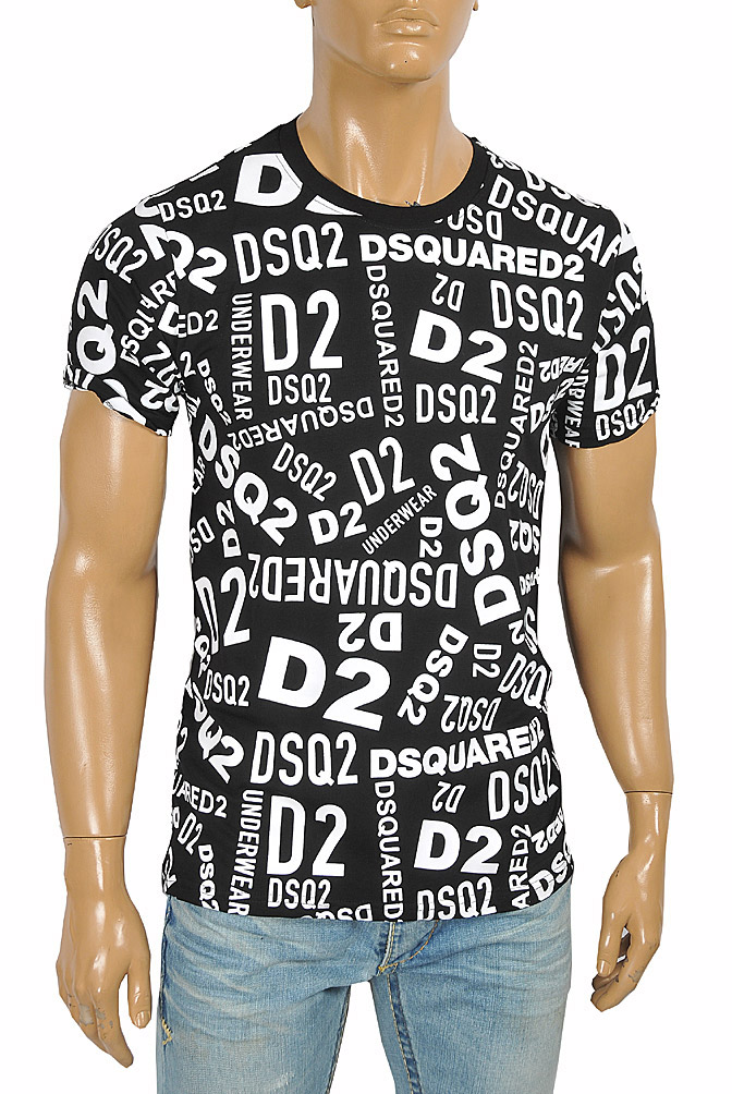 DSQUARED2 Men's logo sticker print t-shirt 15