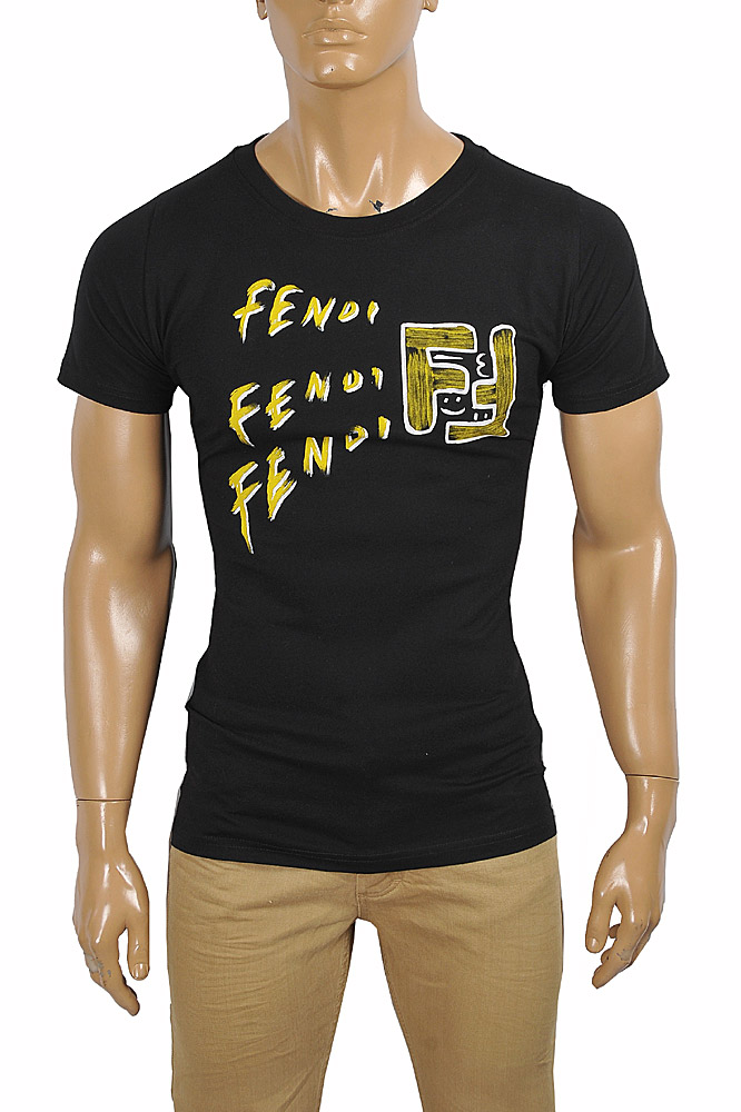 FENDI men's cotton t-shirt with FF print 57