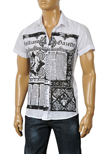 JOHN GALLIANO Men's Short Sleeve Shirt #29