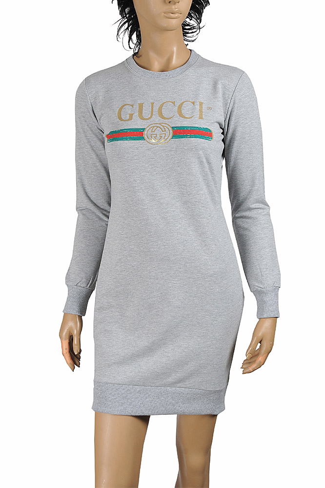 GUCCI knitted long dress with front dragonfly appliquÃ© 396