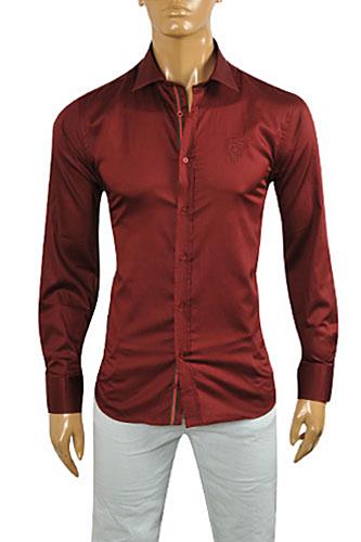 GUCCI Men's Burgundy Red Dress Shirt #328
