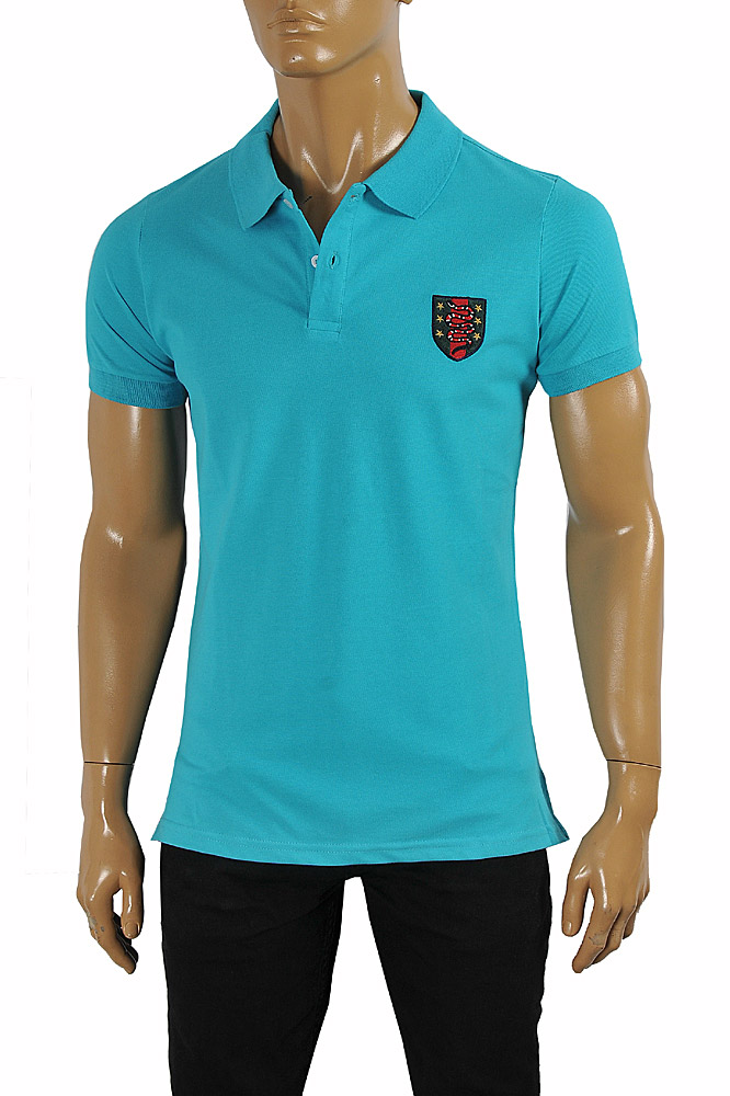 GUCCI Men's cotton polo with Kingsnake embroidery patch 390