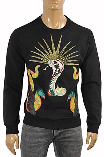 GUCCI Men's Cotton Sweatshirt With Kingsnake Print #359