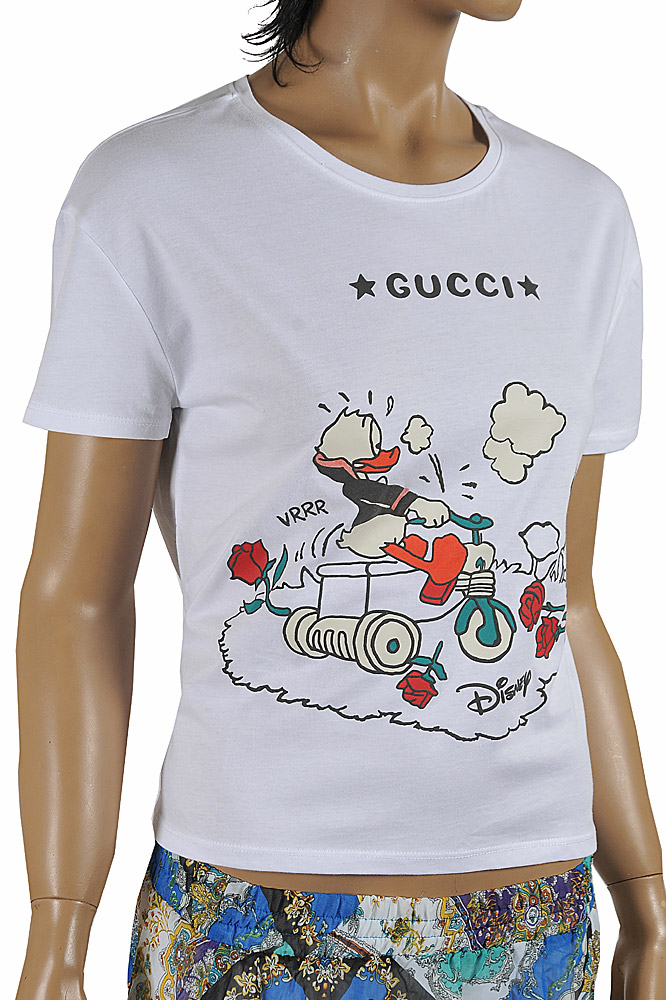 Womens Designer Clothes  Disney x Gucci Donald Duck T-shirt