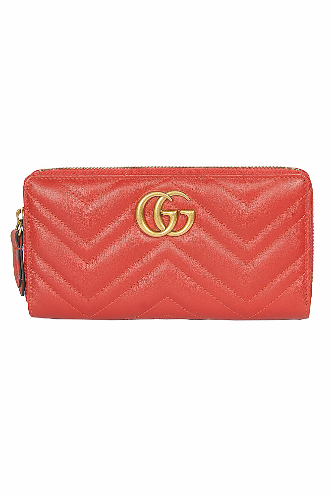 GUCCI Broadway Leather Clutch with Double G 54