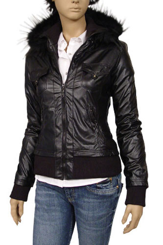 TodayFashion Ladies Artificial Leather/Fur Jacket #312