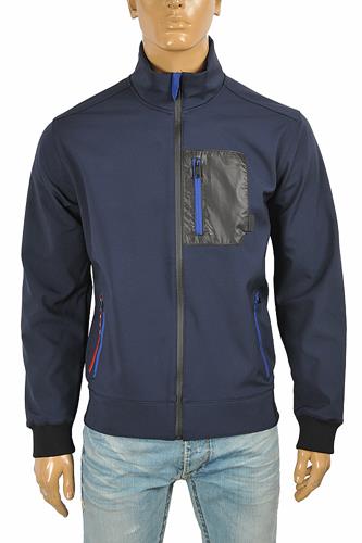 PRADA men's fool-zip jacket in navy blue 41 - Click Image to Close