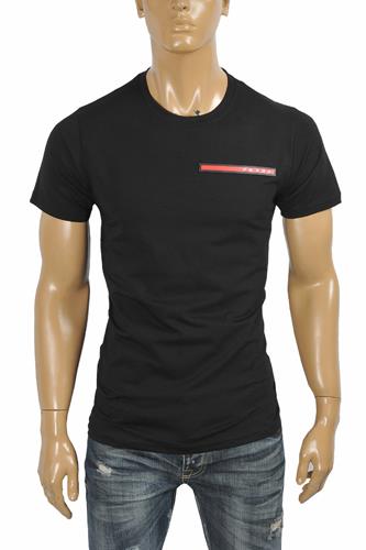 PRADA Men's t-shirt with front logo appliquÃ© 115 - Click Image to Close