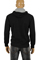 Mens Designer Clothes | EMPORIO ARMANI Men's Cotton Hoodie in Black #165 View 2